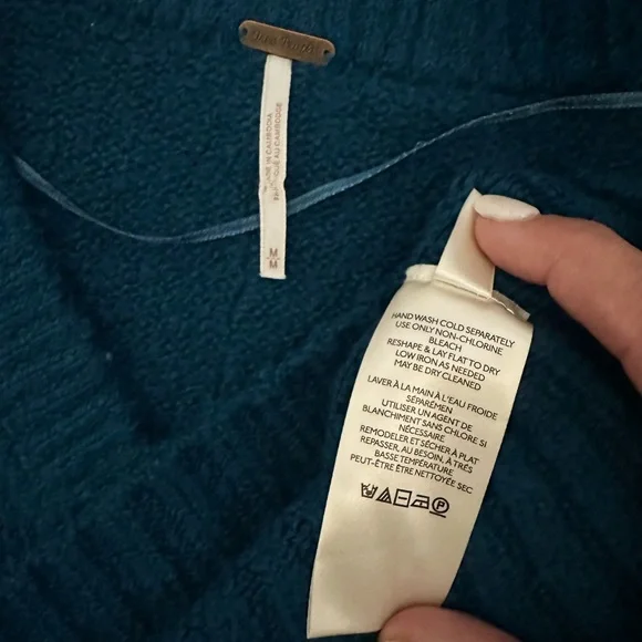 Free People Brookside Sweater Tunic in Blue